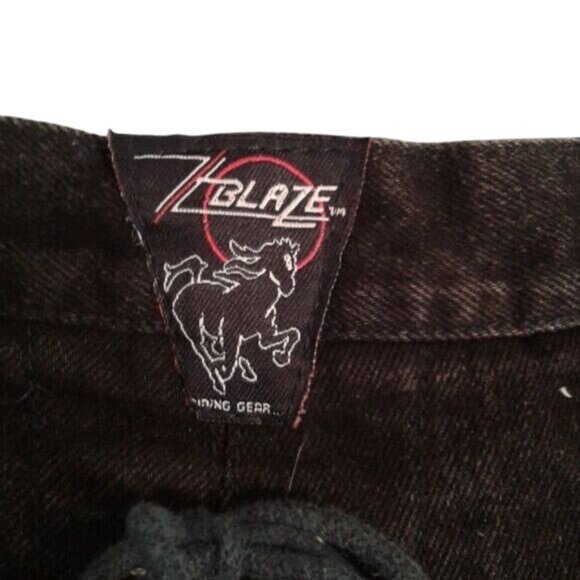 Blaze Size 11 30 Lacer Horse Riding Jeans high waist Denim Black Mom VTG 80's - Picture 8 of 13